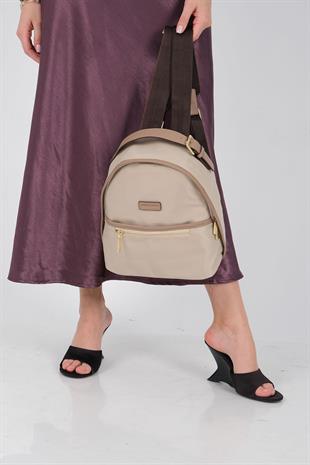1212 Kadın Sırt Çantası  Bej-Kum
