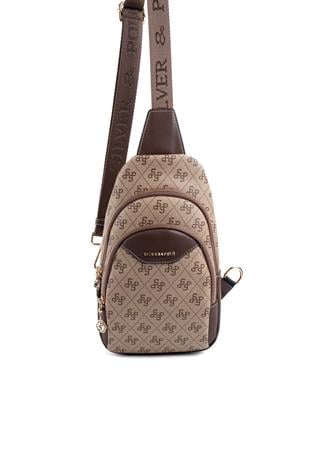 Silver & Polo Koyu Bej - Kahve SP959 Kadın Vücut Çantası