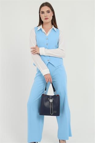 Silver & Polo SP967 Kadın Çapraz Çanta Düz Lacivert