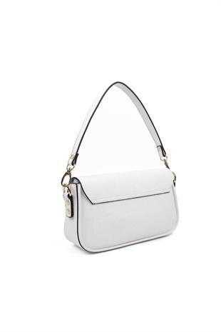 Silver & Polo SP1179 Kadın Omuz Çantası Logolu Beyaz-Beyaz