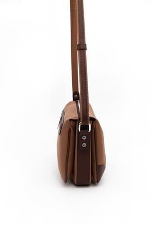 Silver & Polo SP784 Kadın Çapraz Çanta Petek Karamel-Kahve