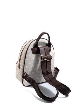 Silver & Polo SP945 Kadın Sırt Çantası Monogram Taş-Kahve