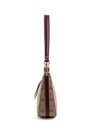 Silver & Polo Koyu Bej - Bordo SP1259 Omuz Çantası