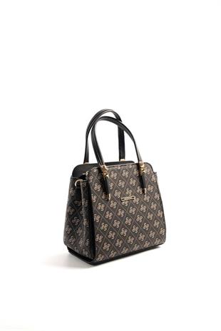 Silver & Polo SP1136 Kadın El Çantası Monogram Füme-Siyah