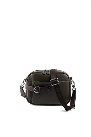 Silver & Polo SP1256 Kadın Çapraz Çanta Düz Zeytuni-Kahve