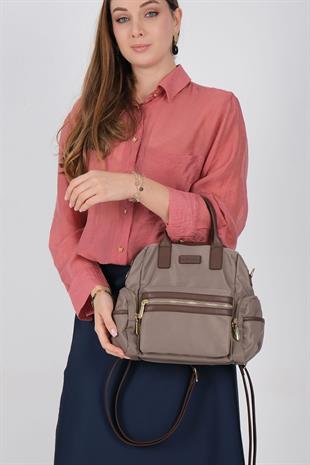 1211 Kadın Sırt Çantası  Kum-Kahve