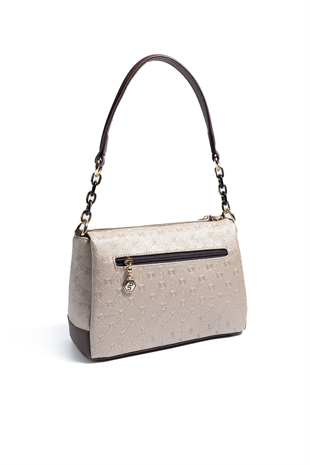 Silver & Polo SP910 Kadın Çapraz Çanta Logolu Nut-Kahve