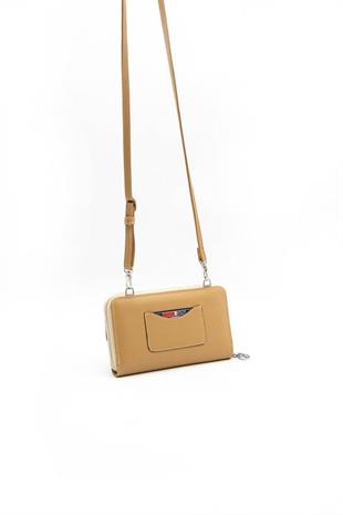 Silver & Polo SP921 Kadın Telefon Çantası Düz Nut