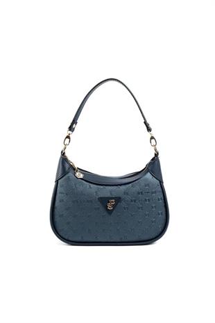 Silver & Polo SP1180 Kadın Omuz Çantası Logolu Lacivert-Lacivert