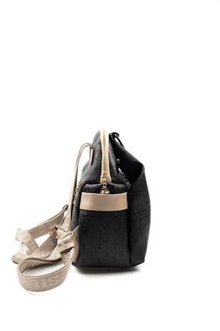 Silver & Polo SP771 Kadın Sırt Çantası Logolu Siyah-S.Nut