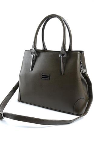 Silver & Polo SP667 Kadın El Çantası Düz Zeytuni