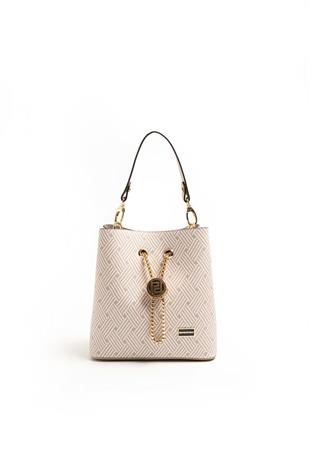 Silver & Polo SP967 Kadın Çapraz Çanta Ç.Örgü Bej-Kum