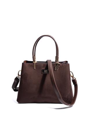 Silver & Polo SP1098 Kadın El Çantası Süet Kahve-Kahve