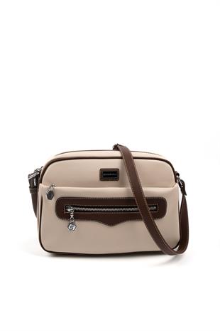 Silver & Polo Bej - Kahve SP491 Kadın Çapraz Çanta
