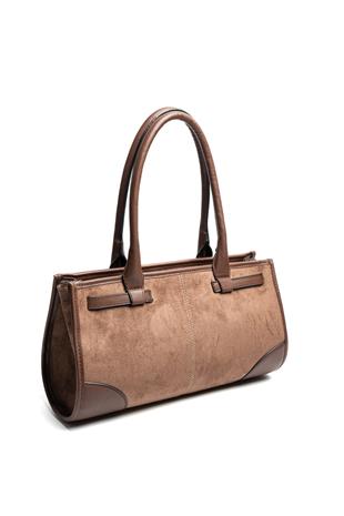Silver & Polo SP1261 Kadın El Çantası Süet Kahve-Kahve