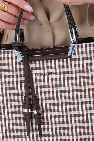 Silver & Polo Kahve Sarı - Kahve SP969 Kadın El Çantası