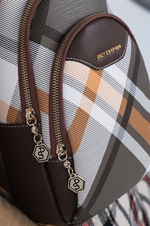 Silver & Polo Haki - Kahve SP959 Kadın Vücut Çantası