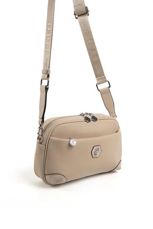 Silver & Polo Kum Bej SP1094 Kadın Çapraz Çanta
