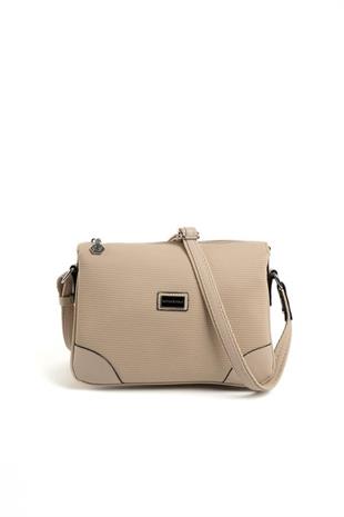 Silver & Polo SP784 Kadın Çapraz Çanta Petek Bej-A.Taba