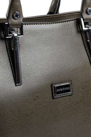 Silver & Polo SP667 Kadın El Çantası Düz Zeytuni
