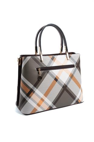 Silver & Polo Haki - Kahve SP924 Kadın El Çantası