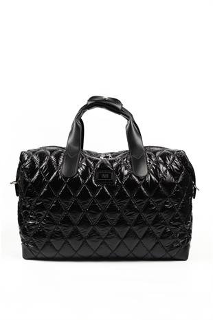 Silver & Polo Parlak Siyah SP1141 Kadın Seyahat Çantası