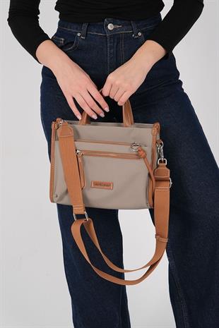 Silver & Polo SP1228 Kadın El Çantası Saten Yeşil-Taba