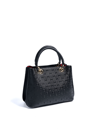 Silver & Polo SP1272 Kadın El Çantası Logolu Siyah-Siyah