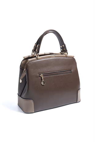Silver & Polo SP706 Kadın El Çantası Düz Kahve-Vizon