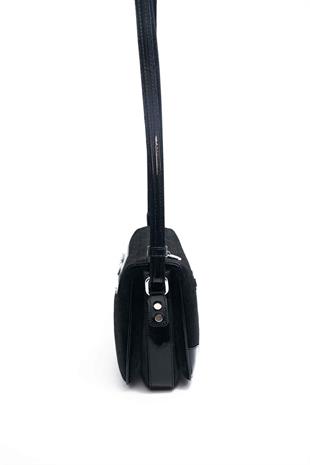 Silver & Polo SP784 Kadın Çapraz Çanta Fashion Siyah-Rugan Siyah