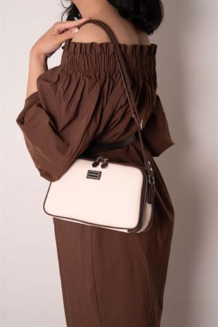 Silver & Polo Bej - Kahve SP899 Kadın Çapraz Çanta