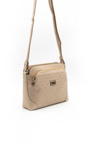 Silver & Polo SP364 Kadın Çapraz Çanta Logolu Nut-S.Nut