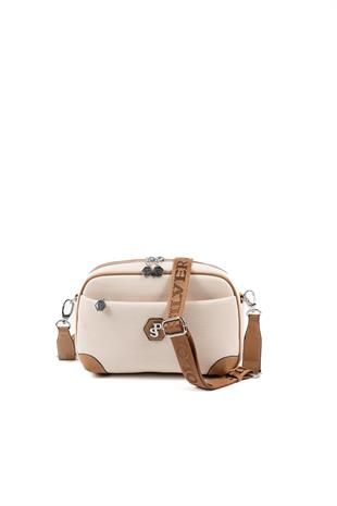 Silver & Polo Bej - A.Taba SP1094 Kadın Çapraz Çanta