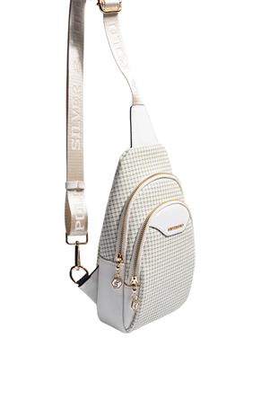 Silver & Polo SP959 Kadın Vücut Çantası King Desen Yeşil-Kemik