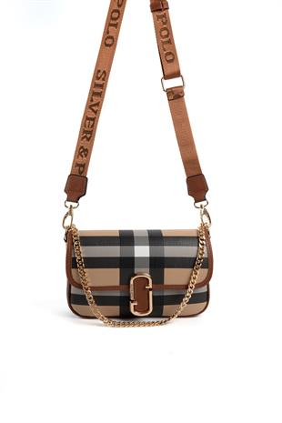 Silver & Polo Bej - Taba SP1171 Kadın Omuz Çantası