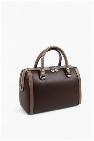 Silver & Polo Kahve - Vizon SP1091 El Çantası