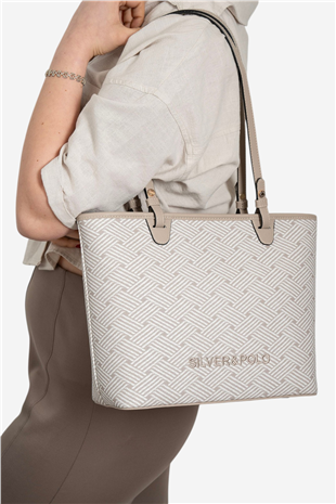 Silver Polo SP1204 Kadın Omuz Çantası Ç.Örgü Bej-Kum