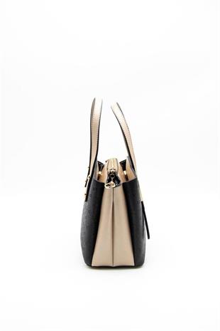 Silver & Polo SP1021 Kadın El Çantası Logolu Siyah-S.Nut