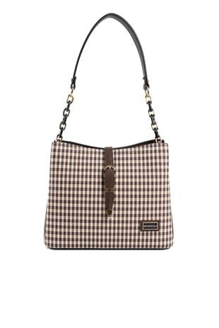 Silver & Polo Kahve Sarı - Kahve SP974 Kadın Omuz Çantası