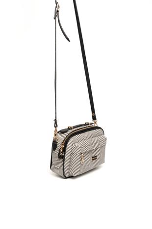 Silver & Polo Siyah Beyaz - Siyah SP1186 Kadın Çapraz Çanta