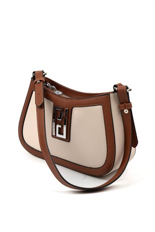 Silver & Polo Bej - Taba SP1132 Kadın Çapraz Çanta