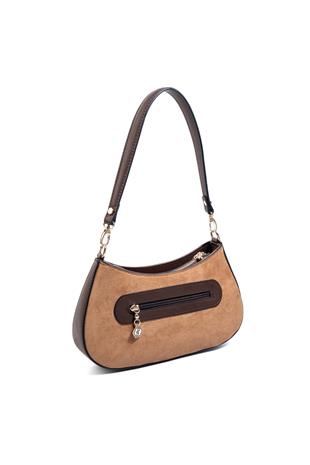 Silver & Polo SP1251 Kadın Omuz Çantası Süet Taba-Kahve