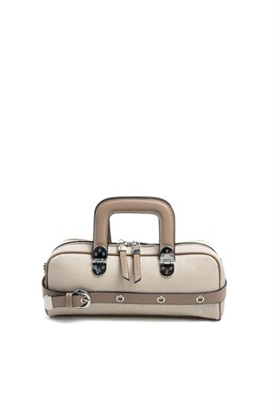 Silver Polo SP1258 Kadın El Çantası Fashion Bej-Latte