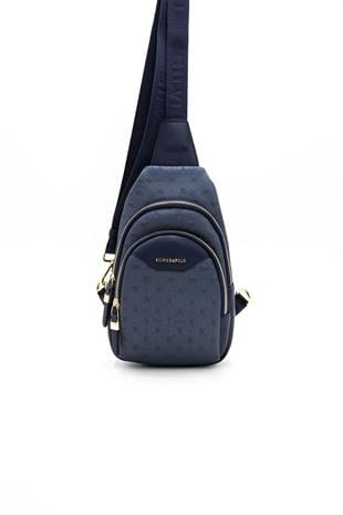 Silver & Polo SP959 Kadın Vücut Çantası Logolu Lacivert