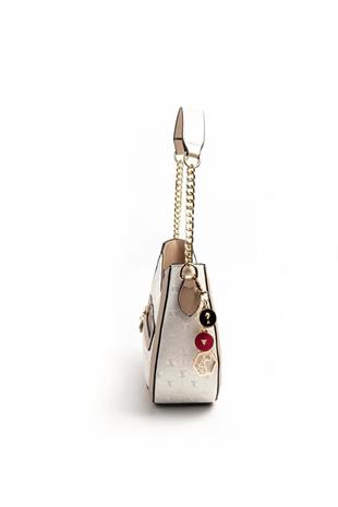 Silver & Polo SP1168 Kadın Omuz Çantası Logolu Sedef-S.Nut