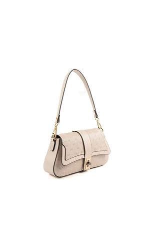Silver Polo SP1177 Kadın Omuz Çantası Logolu Bej-S.Bej