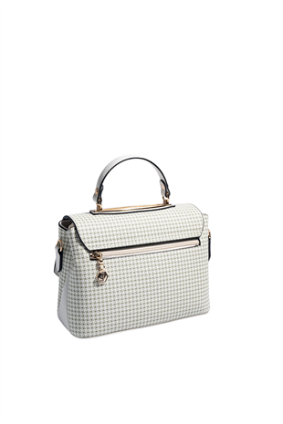 Silver & Polo SP838 Kadın Çapraz Çanta King Desen Yeşil-Kemik