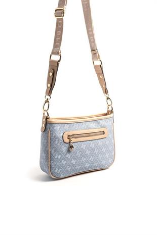 Silver & Polo SP1160 Kadın Çapraz Çanta Monogram Mavi-Ten