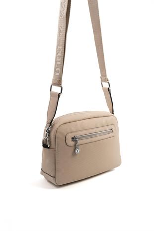 Silver & Polo SP1201 Kadın Çapraz Çanta Petek Kum Beji
