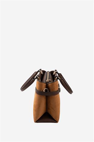 Silver & Polo SP1149 Kadın El Çantası Süet Taba-Kahve